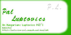 pal luptovics business card